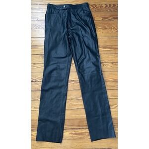Wilsons Leather Maxima Black Straight Leg Genuine‎ Leather Pants Size 8